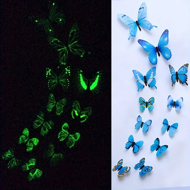 3D Shiny Butterfly Wall Decor