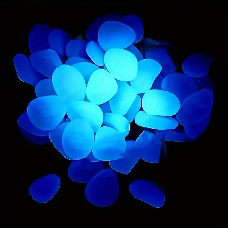 100Pcs Glow in the Dark Garden Pebbles