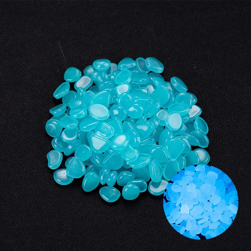 100Pcs Glow in the Dark Garden Pebbles