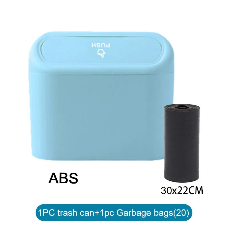 Mini Waterproof Car Trash Can (with Lid)