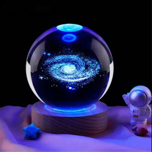 LED Night Light Galaxy Crystal Ball Table Lamp