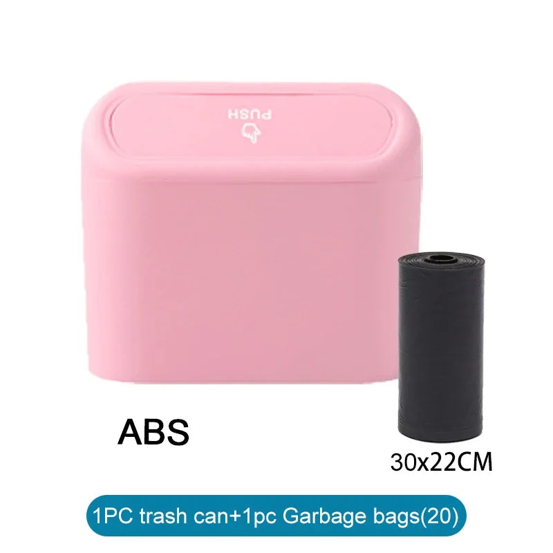 Mini Waterproof Car Trash Can (with Lid)