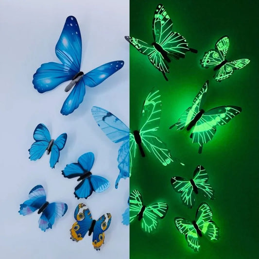3D Shiny Butterfly Wall Decor