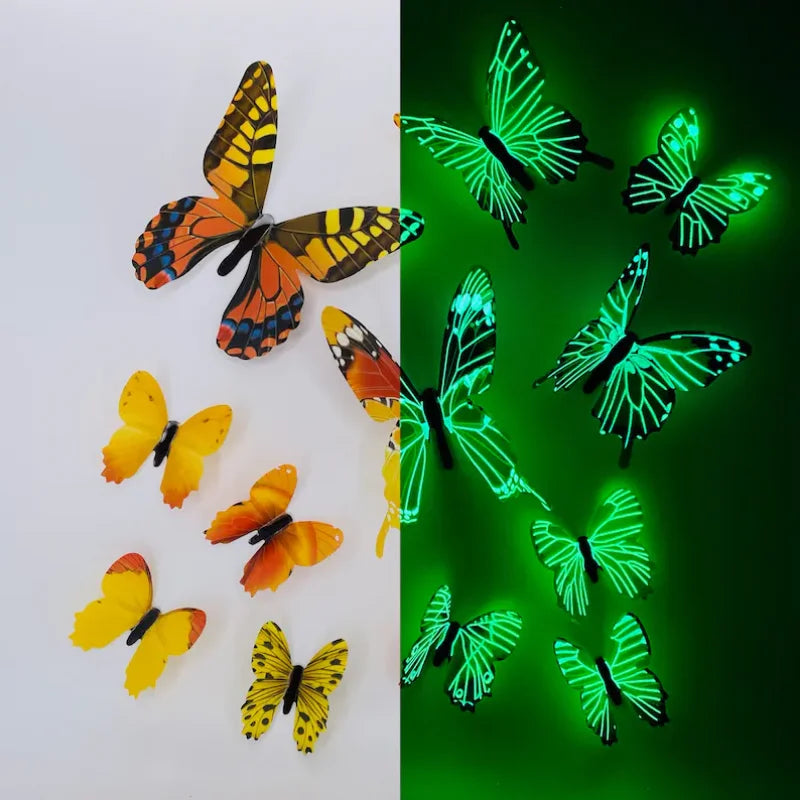3D Shiny Butterfly Wall Decor
