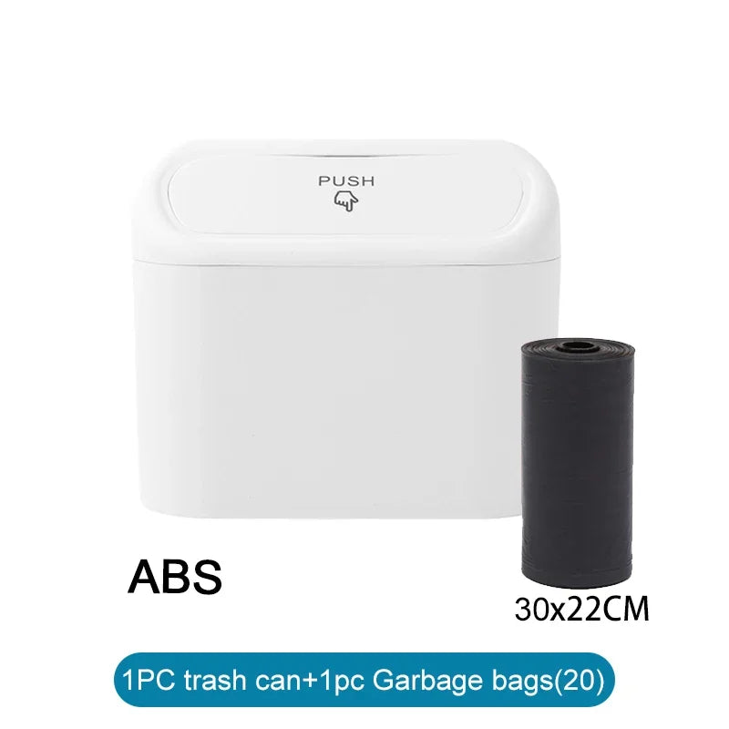 Mini Waterproof Car Trash Can (with Lid)