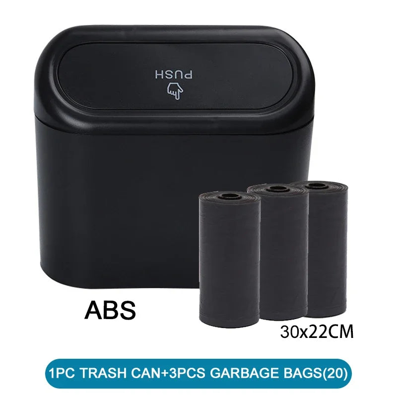 Mini Waterproof Car Trash Can (with Lid)
