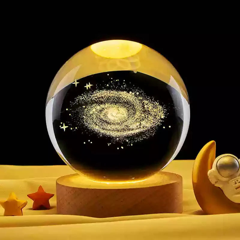 LED Night Light Galaxy Crystal Ball Table Lamp