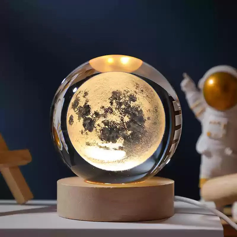 LED Night Light Galaxy Crystal Ball Table Lamp
