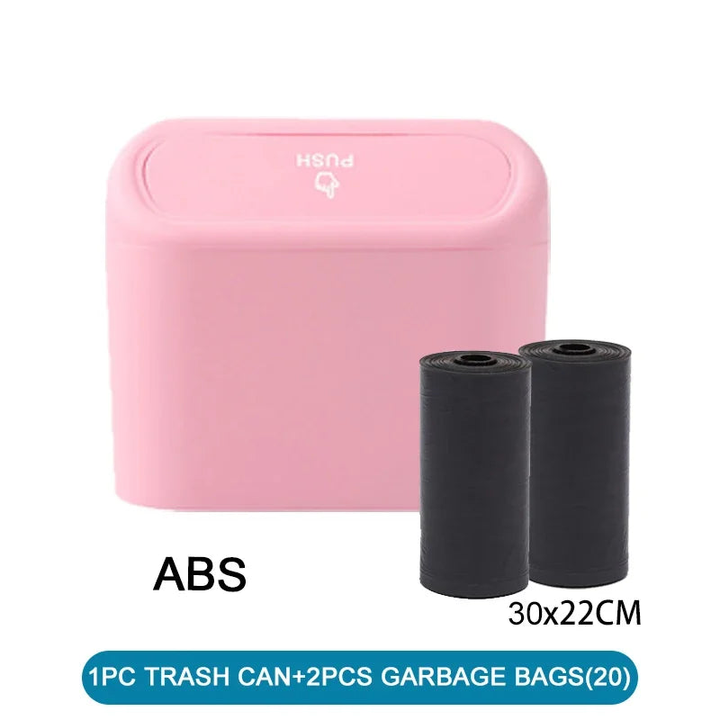 Mini Waterproof Car Trash Can (with Lid)
