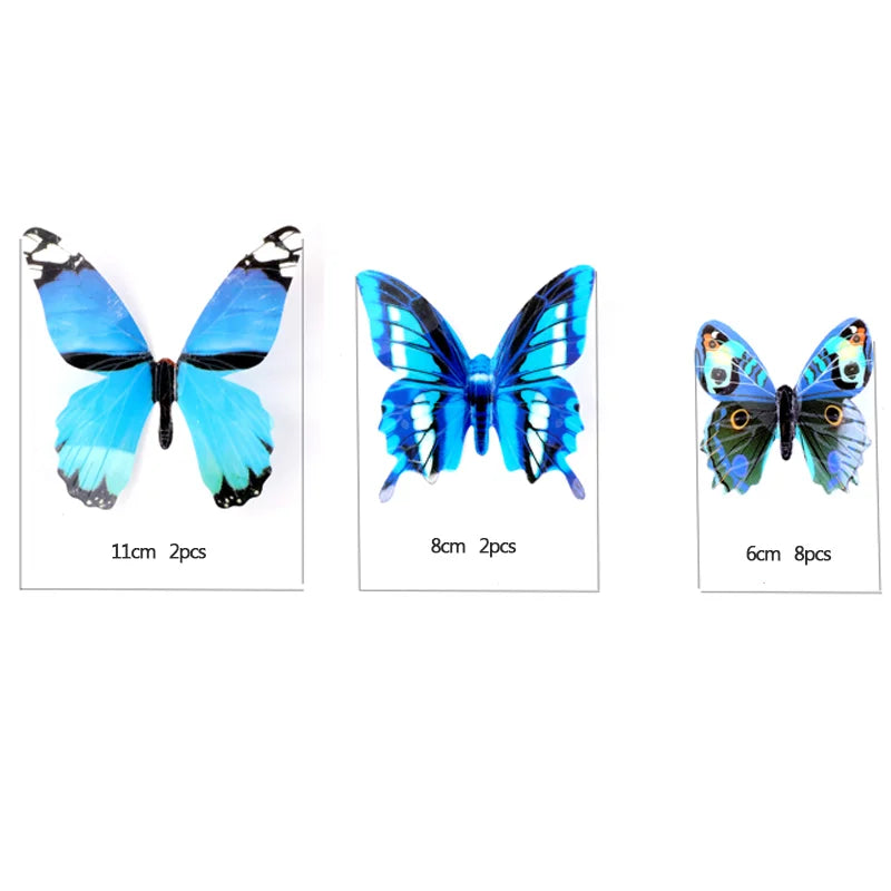 3D Shiny Butterfly Wall Decor