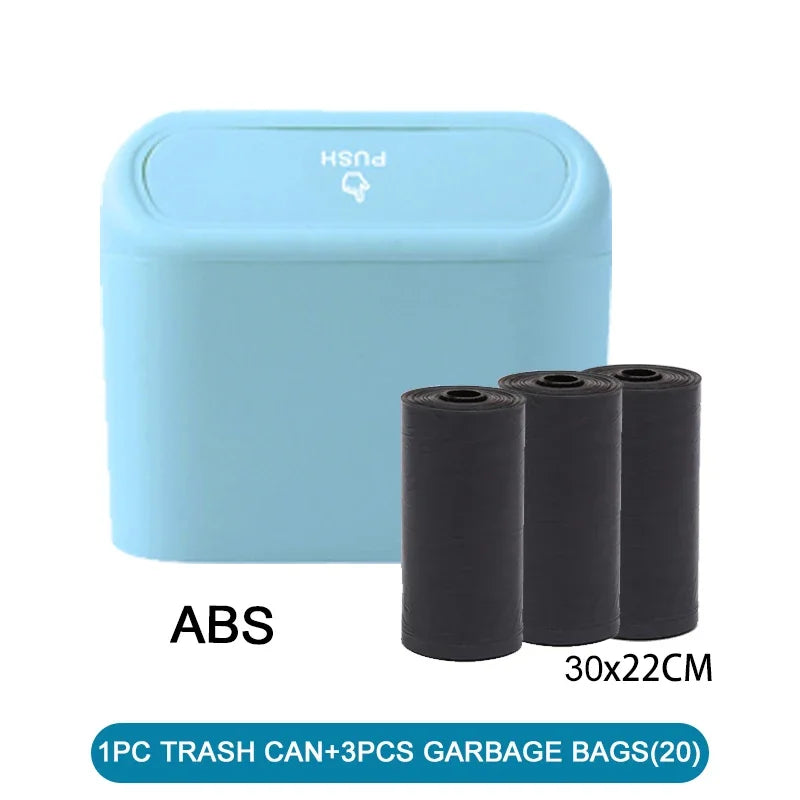 Mini Waterproof Car Trash Can (with Lid)
