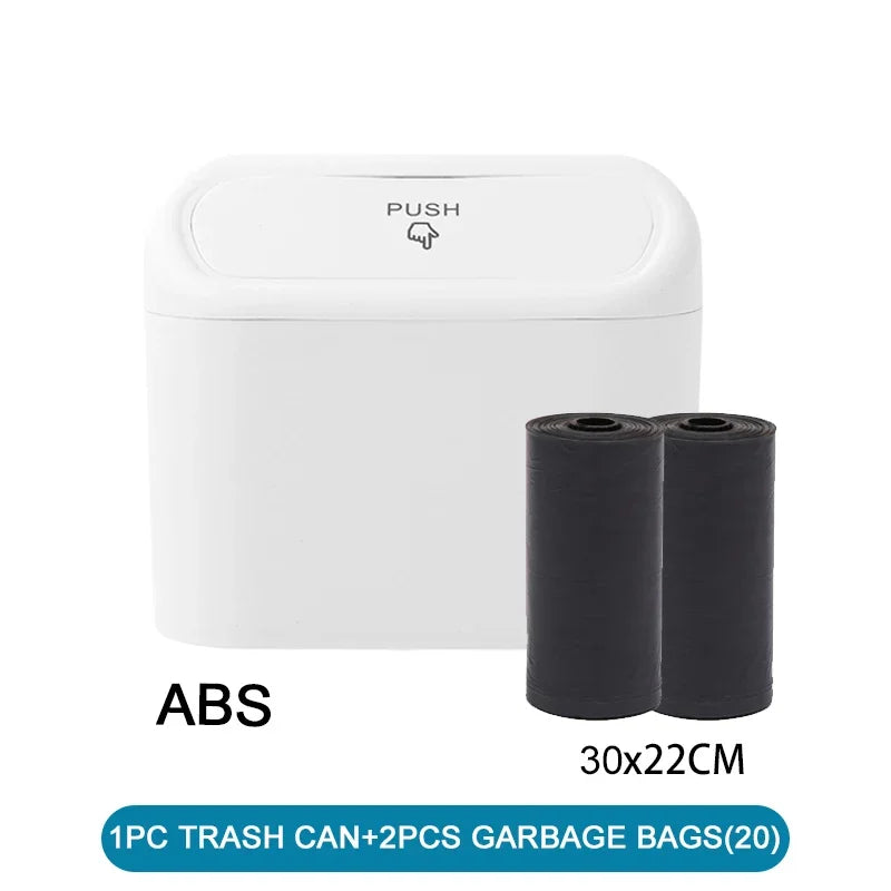 Mini Waterproof Car Trash Can (with Lid)