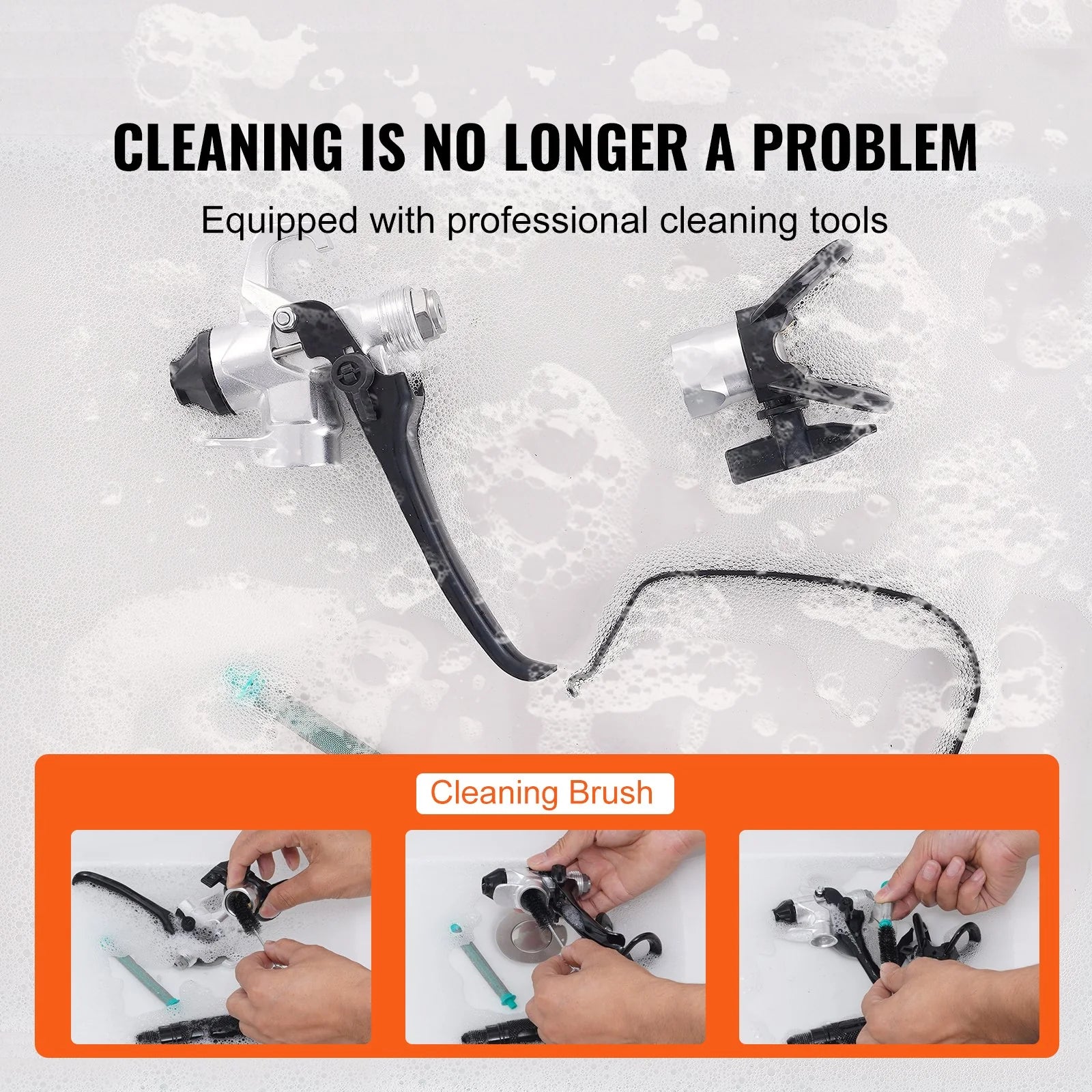 VEVOR Stand Airless Paint Sprayer, 3000PSI 750W Efficient Electric Airless Sprayer,For Home Interior and Exterior Furniture and Fences, Handheld Paint Sprayers, Fine and Even Painting Effect