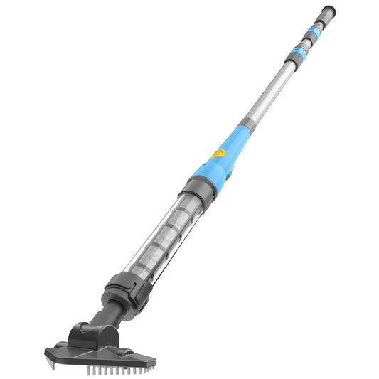 Handheld Pool Vacuum, Cordless Pool Vacuum with Running Time up to 60-Minutes for Small above Ground Pools, Hot Tubs and Spas (Light Blue)