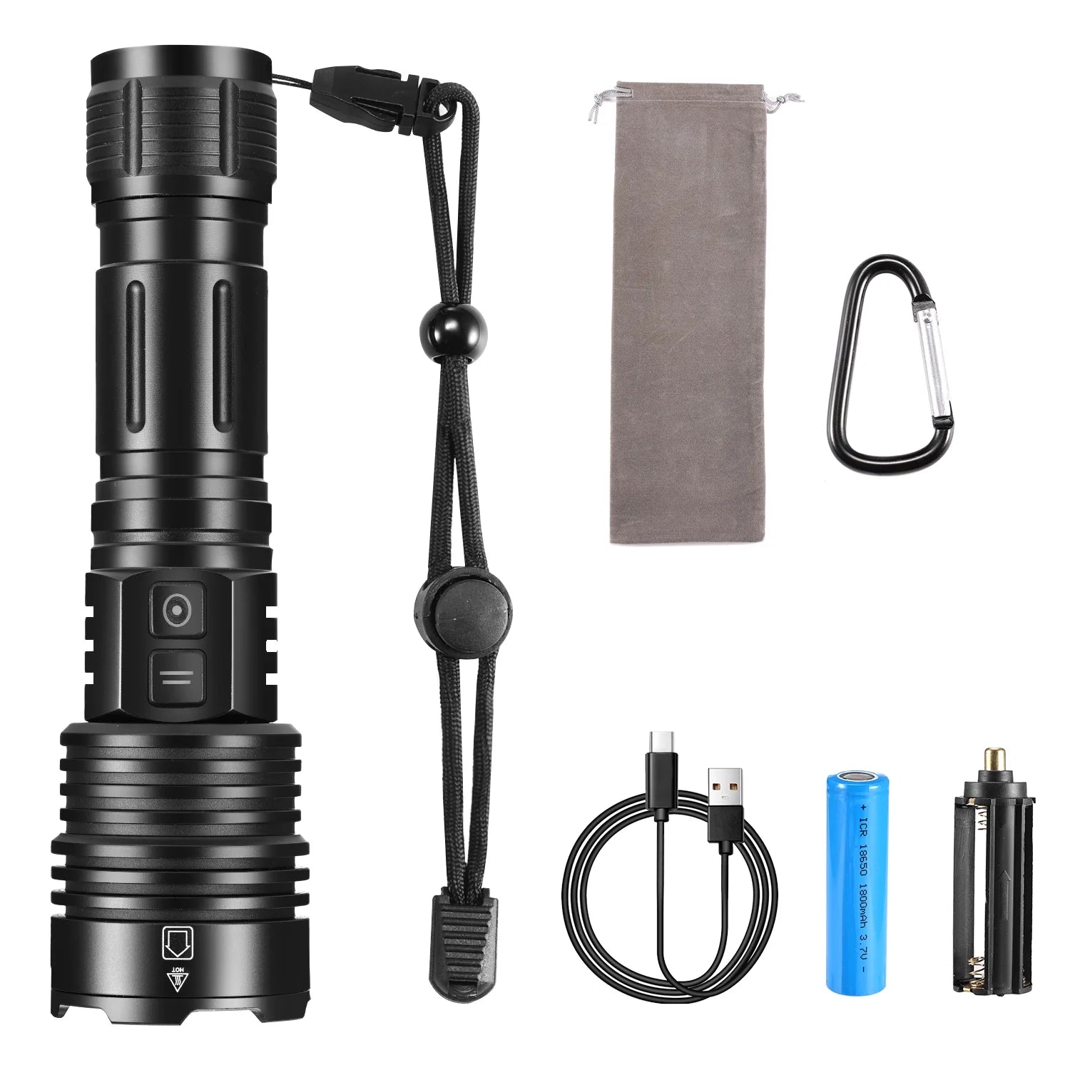 Rechargeable Flashlight High Lumens,  Super Bright LED Flashlight with 6 Modes, Zoomable LED Waterproof Handheld Flashlight for Emergencies, Camping, Home