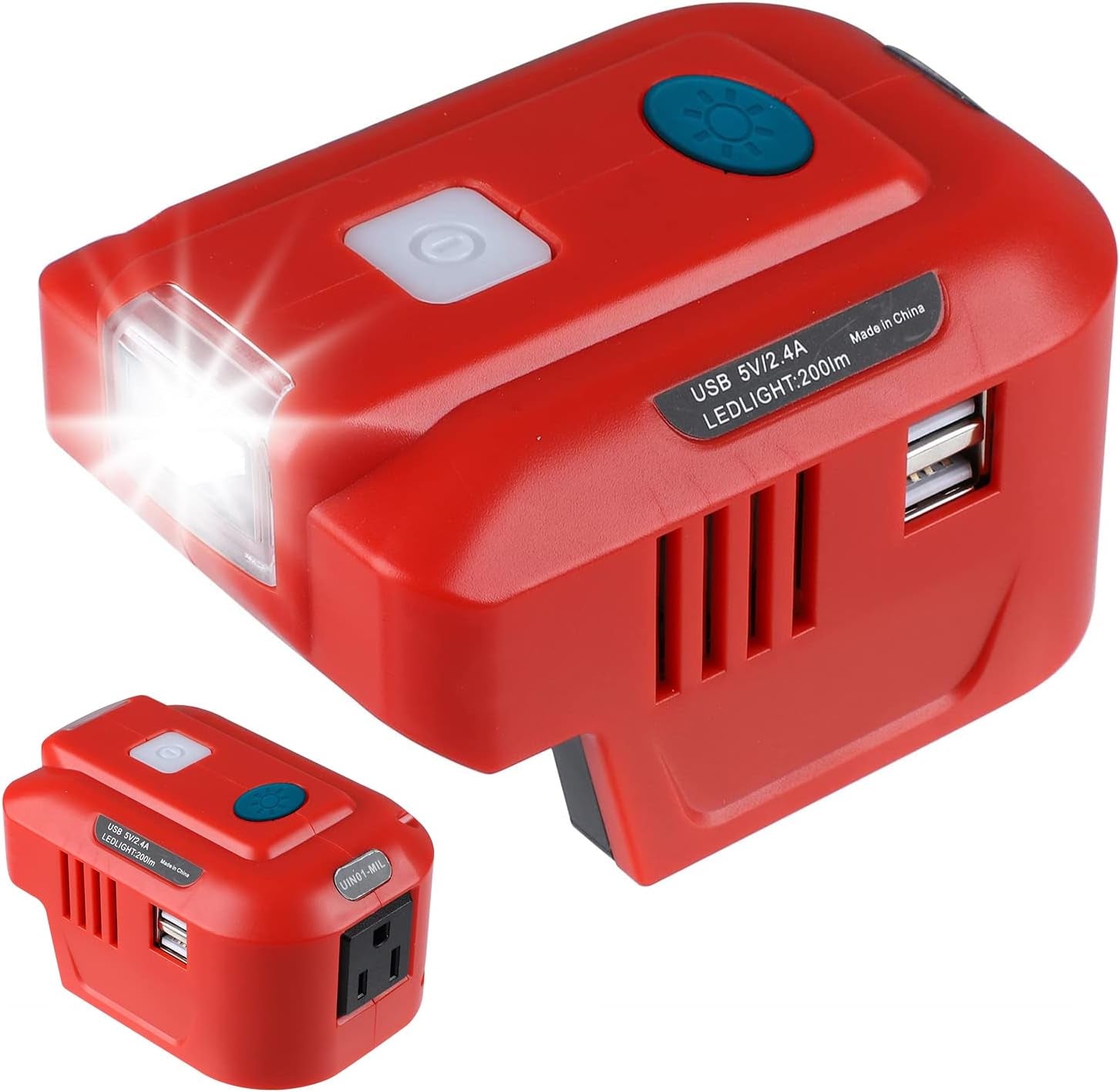 For Craftsman 20V Powered Inverter Generator 150W, for Craftsman Battery DC 20V to 110V AC Output, Portable Power Station Source USB Charger Adapter, with LED Light