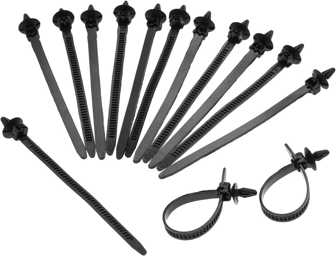 Nylon Cable Tie, 30PCS 5.51Inch Black Cable Zip Ties, Self-Locking Plastic Tie Wrap for Organizing Home Office Data Centers Garage Workshop