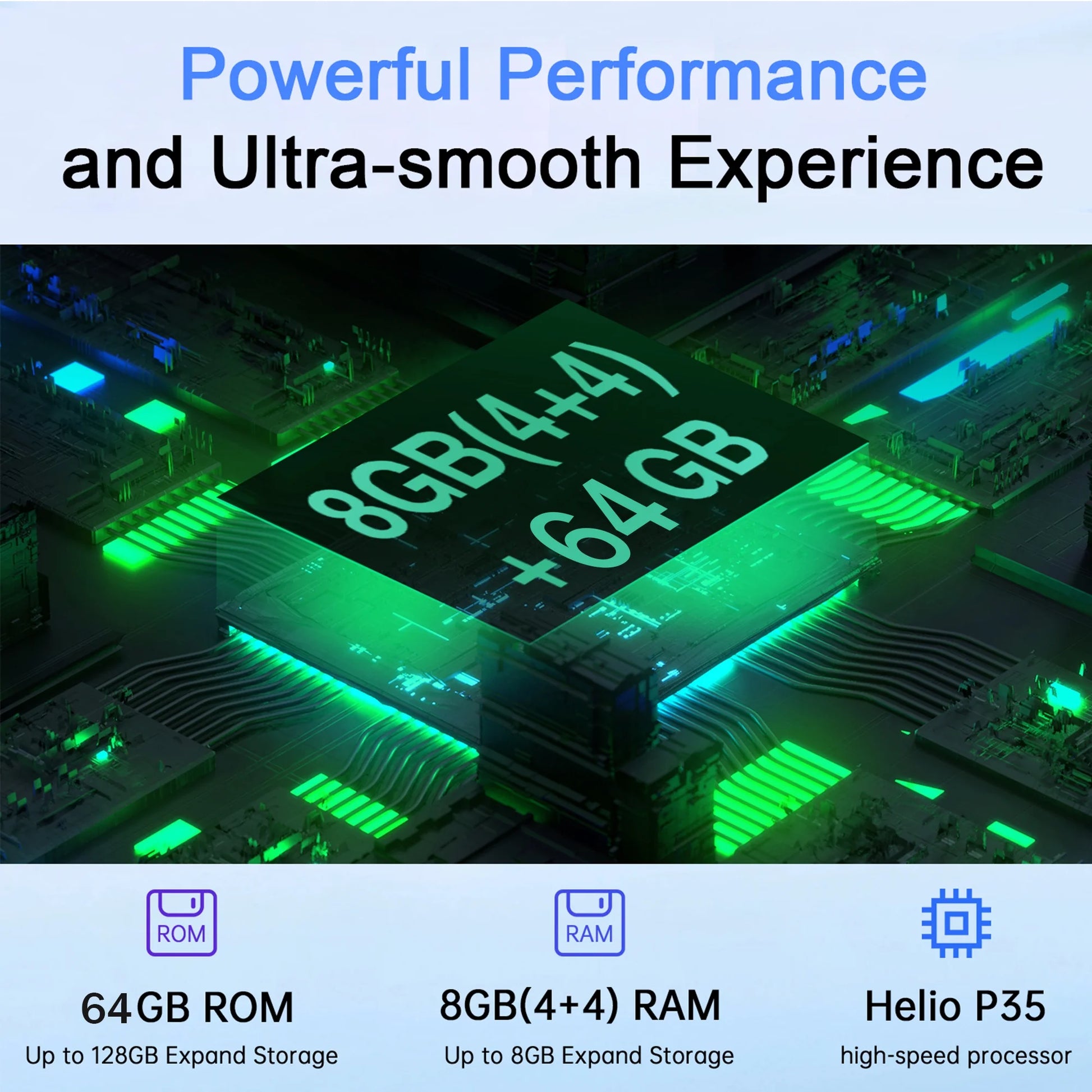 A22 Unlocked Smartphone, Android 14, 8GB RAM + 64GB Storage, Dual SIM, Fast Processor, 4000Mah Battery – Affordable & Reliable,Green