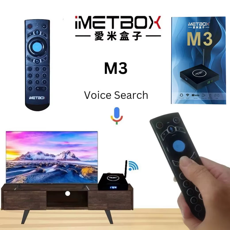 IMETBOX M3 32GB Voice Control 8K Ultra HD Smart Android TV Box Global LIVE IPTV