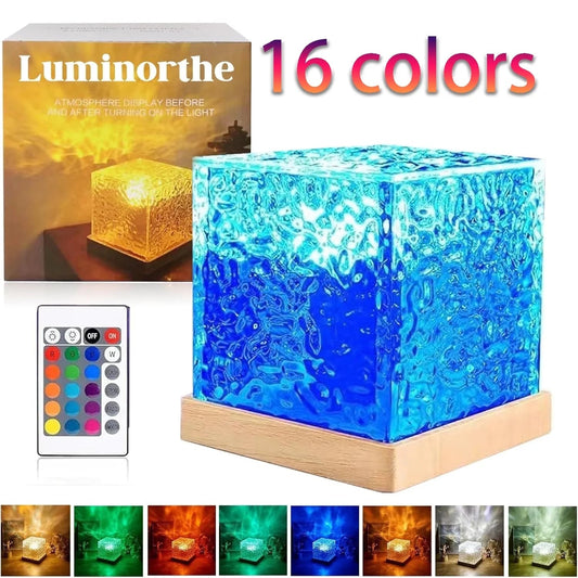 Star Galaxy Lamp, 16 Colors LED 3D Ocean Wave Projector Light Wiht Remote Control, Night Light Birthday Xmas Gifts for Girls Boys Kids
