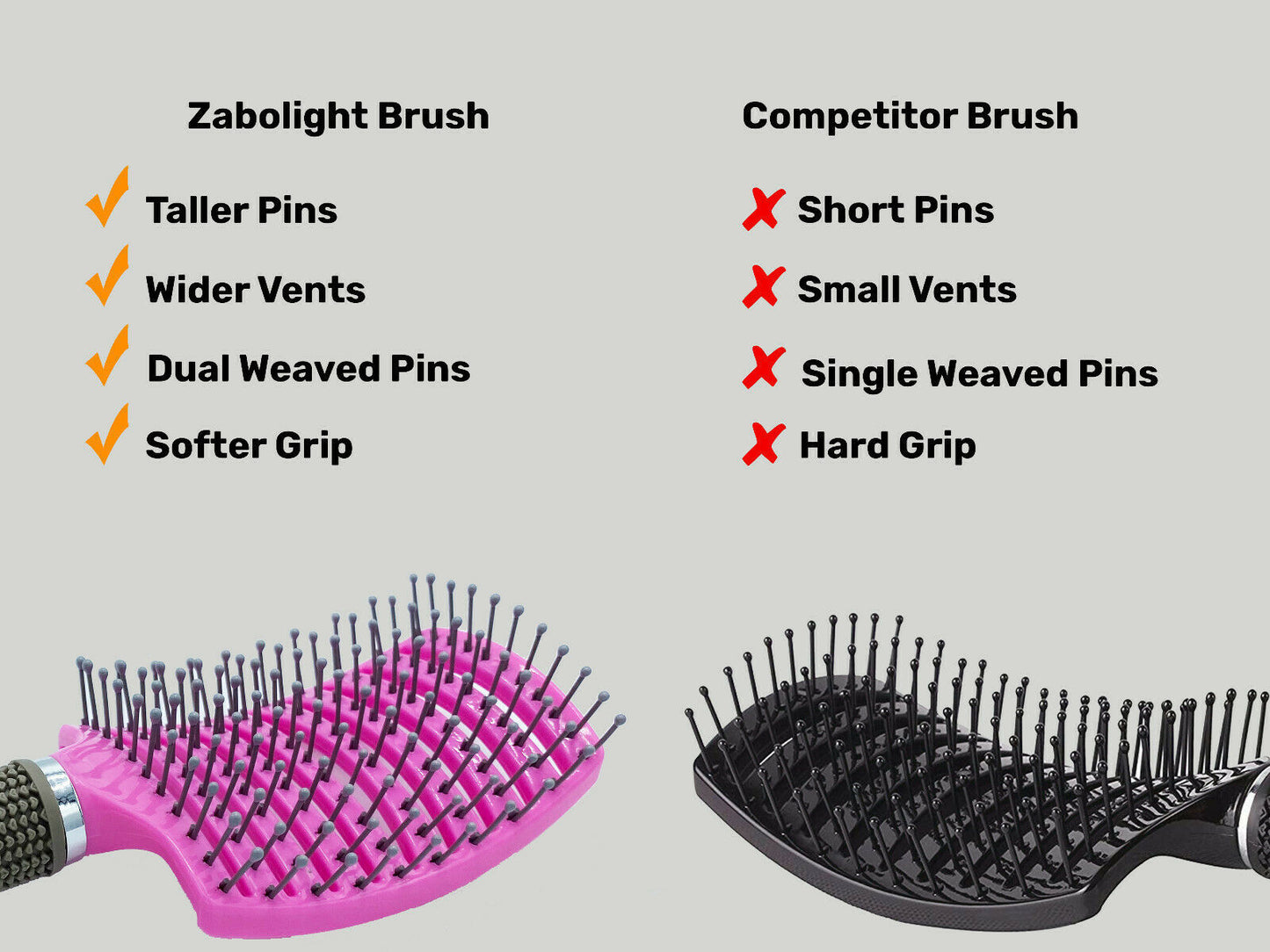 Anti Static Bending Nylon Women's Curly Hair Brush