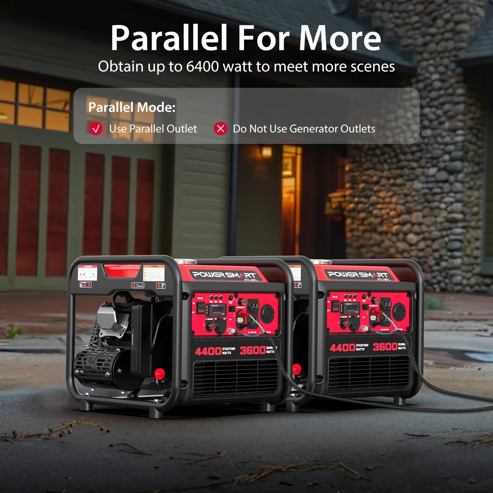 4400-Watt Gas Powered Inverter Generator for Outdoor and Home Use, EPA Compliant
