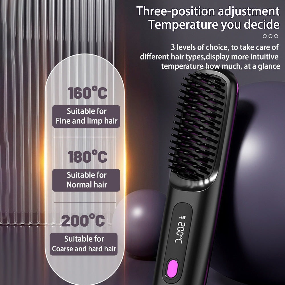 Wireless Hair Straightener and Straightening Comb