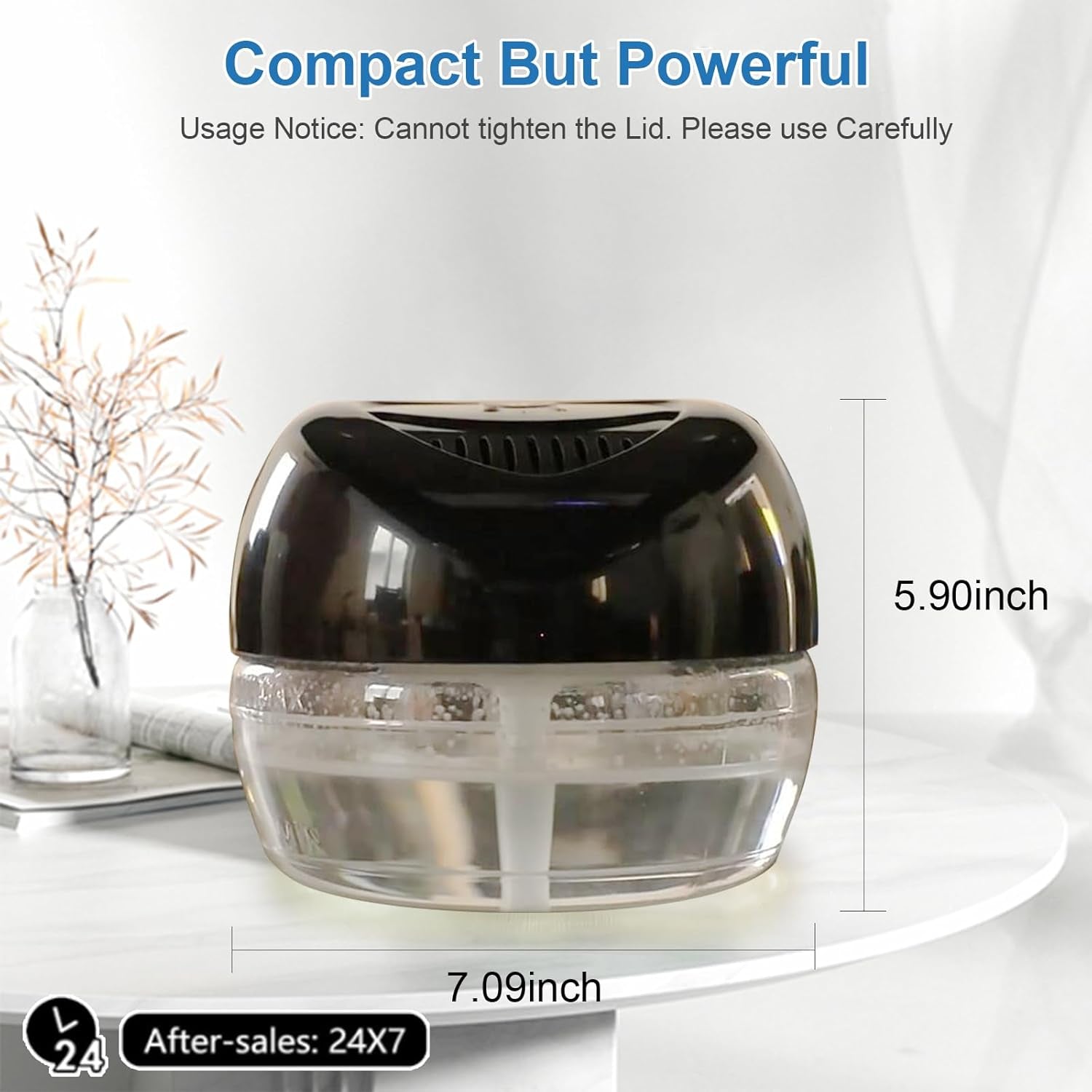 Purifier Air Washer, Air Fresher Aroma Diffuser for Home, Office, Air Purifier with Night Light (Black)